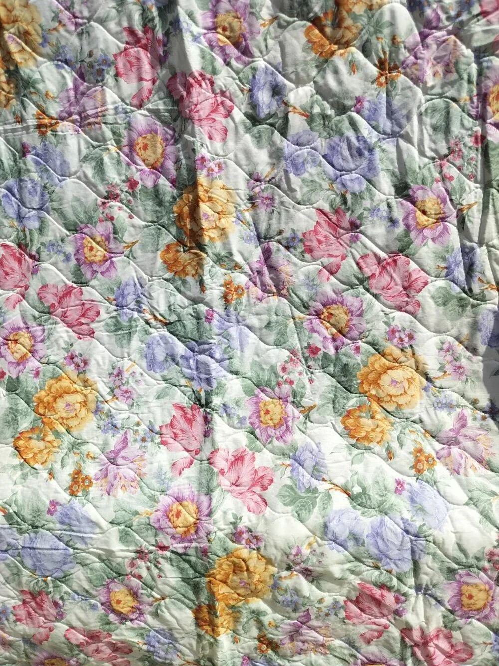 Vintage Twin Floral Bedspread